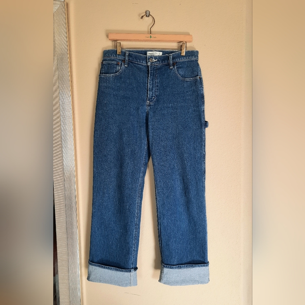 Abercrombie Carpenter 90s Relaxed Cargo Jeans Long Cuffed Y2k Capsule